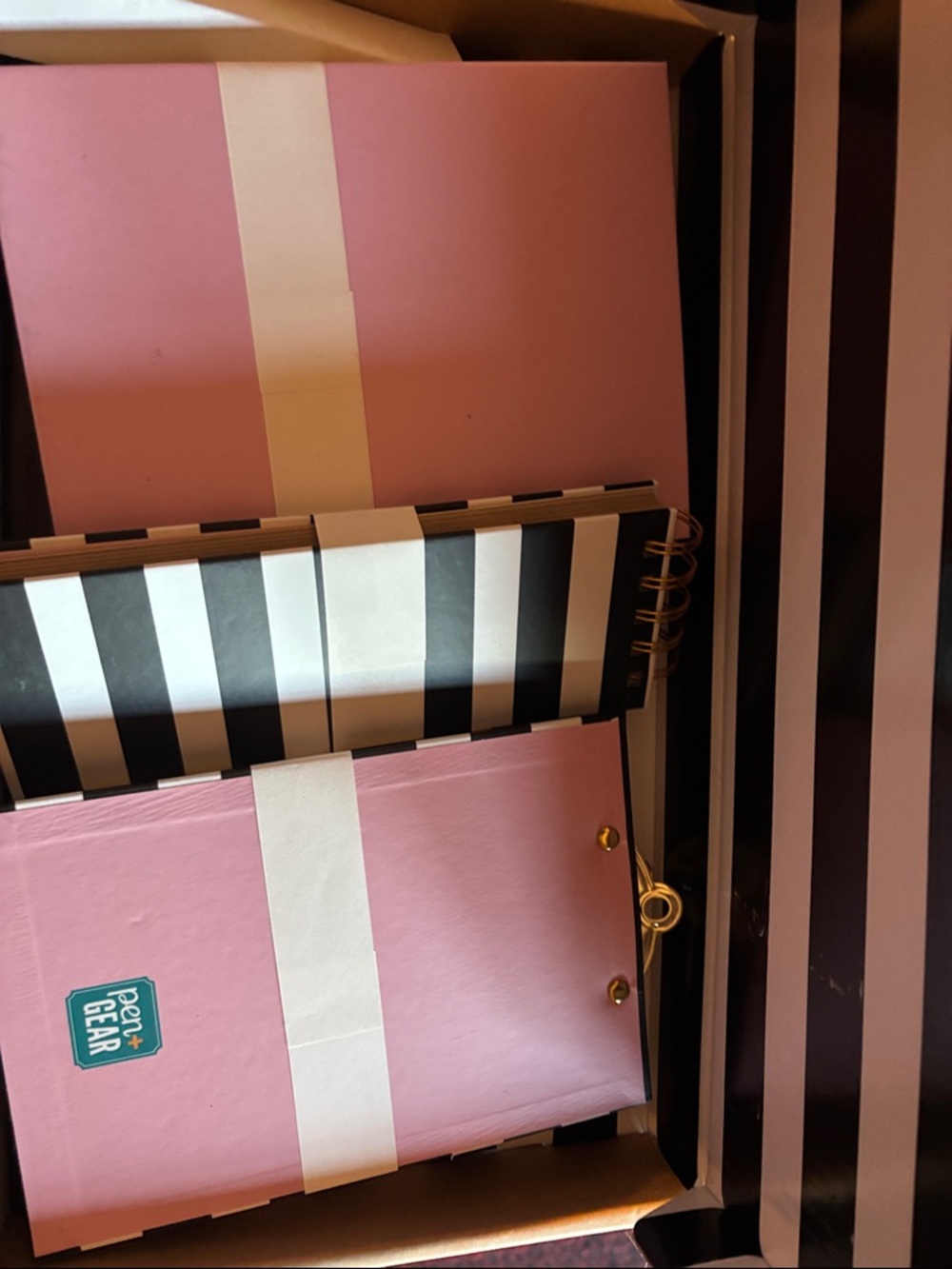 Notepad Set with Pink & Gold Polka Dot Notebooks - Picture 4 of 4
